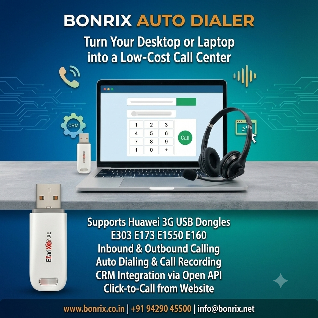 Bonrix Desktop Laptop Auto Dialer